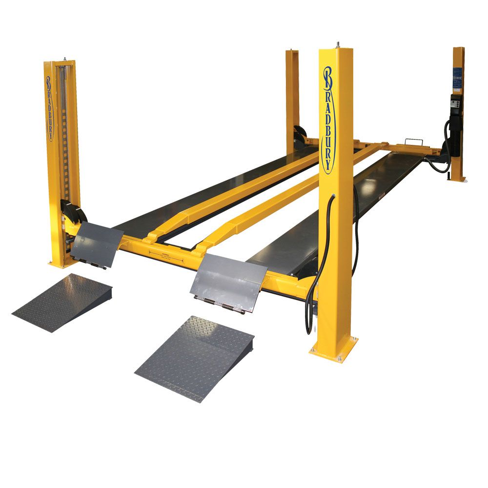 4 Post Bradbury Wheels free Vehicle Lift 